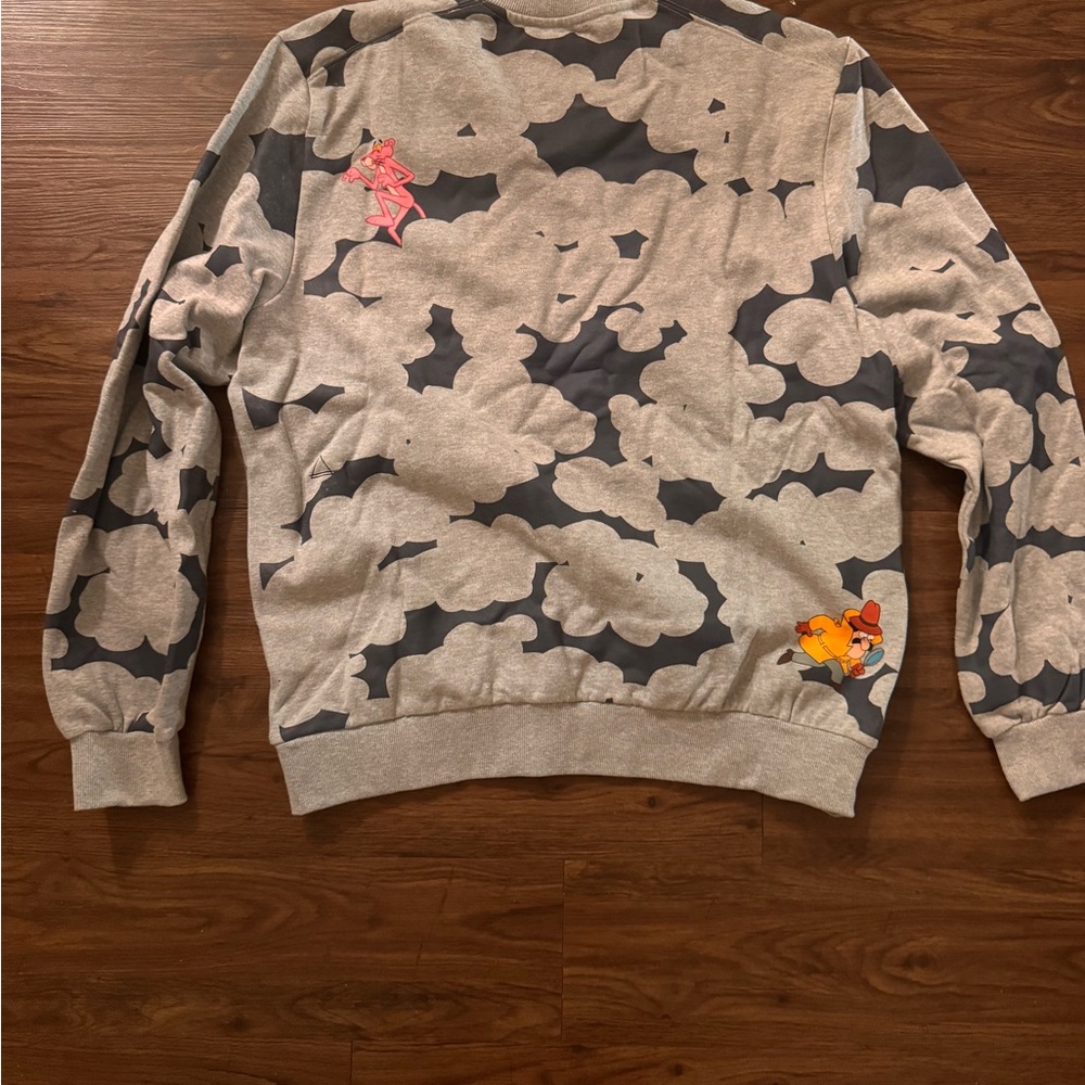 Eleven Paris Gray and Black Cloud Crewneck Sweater